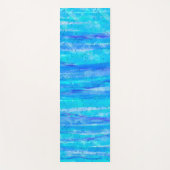 Personalisiert Blau, Lila, Aquamarin, Aqua Abstrak Yogamatte (Vorderseite)