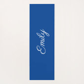 Personalisiert Blau, Lila, Aquamarin, Aqua Abstrak Yogamatte (Rückseite)