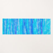 Personalisiert Blau, Lila, Aquamarin, Aqua Abstrak Yogamatte (Vorderseite (Horizontal))