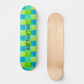 Personalisiert Blau und grün Rustikal Cool Skateboard (Vorderseite)