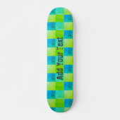 Personalisiert Blau und grün Rustikal Cool Skateboard (Vorne)