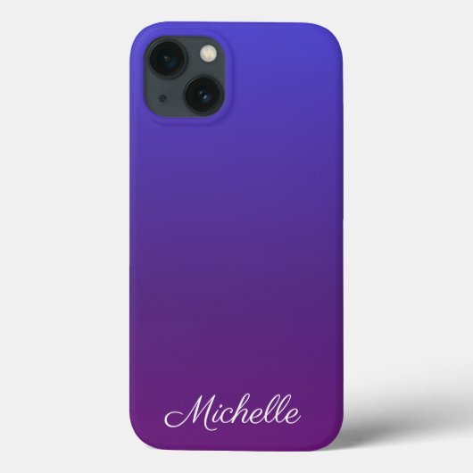 Personalisiert-blau und lila ombre Case-Mate iPhon iPhone Hülle (Rückseite)