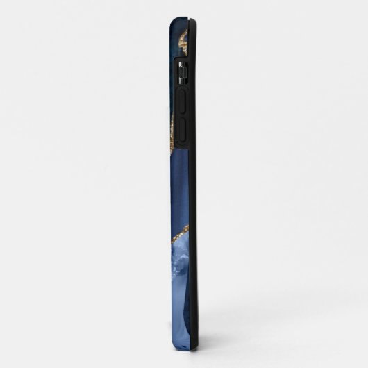 Personalisiert Blau und Schwarz Case-Mate iPhone Hülle (Hinten/Links)