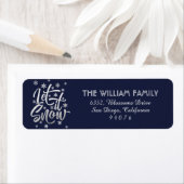 Personalisiert Blau und Silber - Schneeadresse (Insitu)