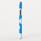 Personalisiert-blau-weißer Polka-Dot Case-Mate iPhone Hülle (Hinten/Rechts)