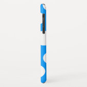 Personalisiert-blau-weißer Polka-Dot Case-Mate iPhone Hülle (Hinten/Links)