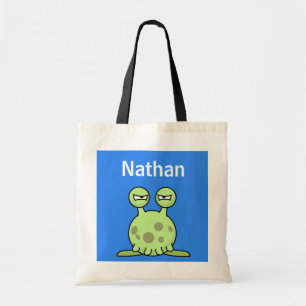 Personalisiert-blaue-Kinder-Monster-Tasche Tragetasche
