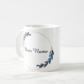 Personalisiert-blaue Touch Kaffeetasse (Vorderseite Links)