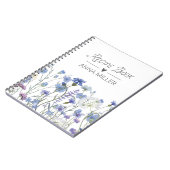 Personalisiert Blaue Wildblume Blumenrezeptur Notizblock (Linke Seite)