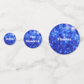 Personalisiert Blauer Funkel 100. Geburtstag Konfetti (Vorderseiten)