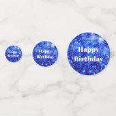 Personalisiert Blauer Funkel 100. Geburtstag Konfetti (Rückseiten)