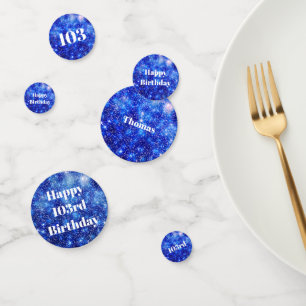 Personalisiert Blauer Funkel 103. Geburtstag Konfetti