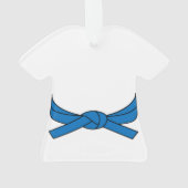Personalisiert Blauer Gürtel Ornament (Rückseite)