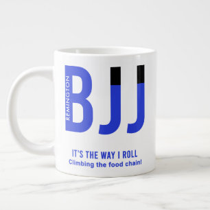Personalisiert Blauer Gürtel Ranked BJJ Jiu Jitsu  Jumbo-Tasse