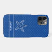 Personalisiert Blauer Weißer Stark Case-Mate iPhone Hülle (Rückseite (Horizontal))