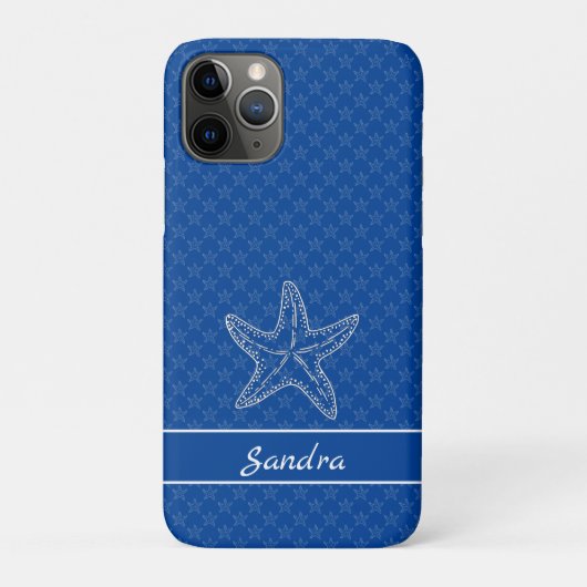 Personalisiert Blauer Weißer Stark Case-Mate iPhone Hülle (Rückseite)