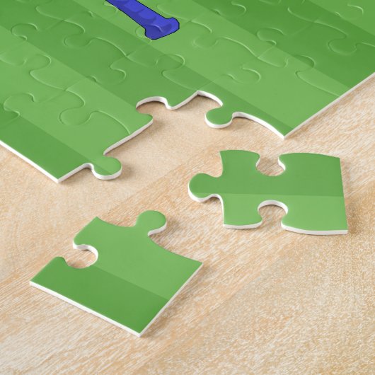 Personalisiert-blaues Baseball Puzzle (Seite)