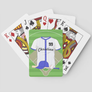 Personalisiert-blaues Baseball Spielkarten