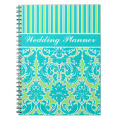 Personalisiert blaues, weißes StrickNotebook Notizblock (Vorderseite)