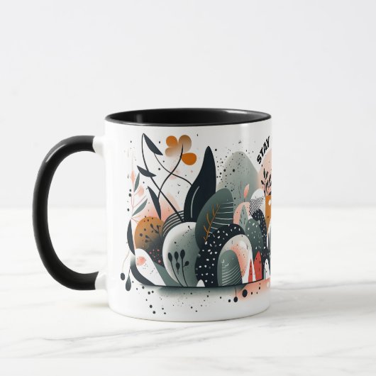 Personalisiert Bleibe Crazy Abstrakt Print Tasse (Links)