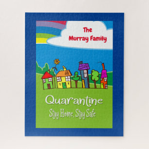 Personalisiert Bleibe Zuhause Bleibe sichere Zuhau Puzzle