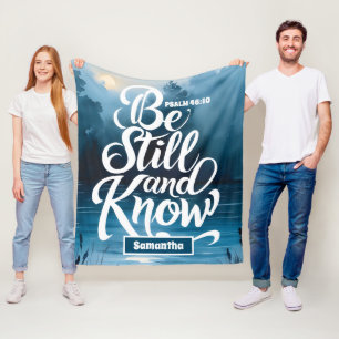 Personalisiert bleiben und Christlich wissen Fleecedecke