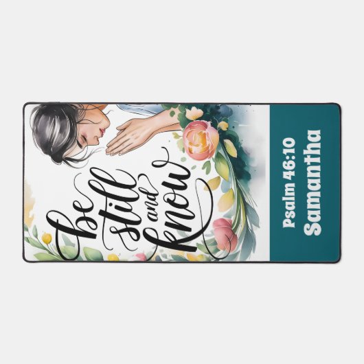 Personalisiert bleiben und Christliche Frauen kenn Schreibtischunterlage (Vorderseite)