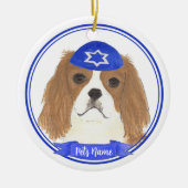 Personalisiert Blenheim Cavalier Hanukkah Yarmulke Keramik Ornament (Vorne)