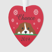Personalisiert Blenheim Cavalier King Charles Ornament (Vorderseite)