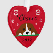 Personalisiert Blenheim Cavalier King Charles Ornament (Vorderseite)