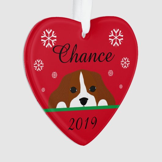 Personalisiert Blenheim Cavalier King Charles Ornament (Vorderseite)