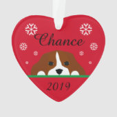 Personalisiert Blenheim Cavalier King Charles Ornament (Rückseite)