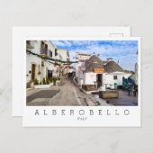 Personalisiert, Blick auf Alberobello, Apulien Postkarte (Vorne/Hinten)
