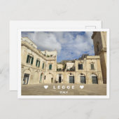Personalisiert, Blick auf Lecce , Apulien, Italien Postkarte (Vorne/Hinten)