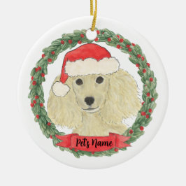 Personalisiert Blonde Golden Poodle Keramik Ornament