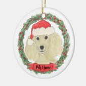 Personalisiert Blonde Golden Poodle Keramik Ornament (Links)