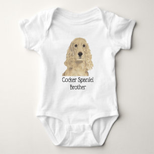 Personalisiert Blonde Tan Golden Cocker Spaniel Hu Baby Strampler