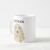 Personalisiert Blonde Tan Golden Cocker Spaniel Kaffeetasse (Vorderseite Links)