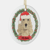 Personalisiert Blonde Tan Golden Cocker Spaniel Keramik Ornament (Rechts)