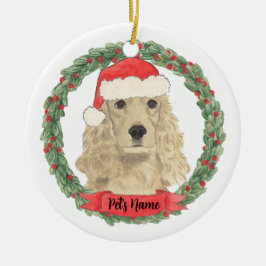 Personalisiert Blonde Tan Golden Cocker Spaniel Keramik Ornament