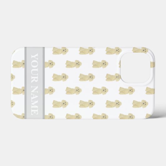 Personalisiert Blonde Tan Golden Poodle Dog Case-Mate iPhone Hülle (Rückseite (Horizontal))