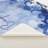 Personalisiert Blue Abstrakt Circles Sherpa Blanke Sherpadecke (3/4)