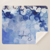 Personalisiert Blue Abstrakt Circles Sherpa Blanke Sherpadecke (Vorderseite (Horizontal))