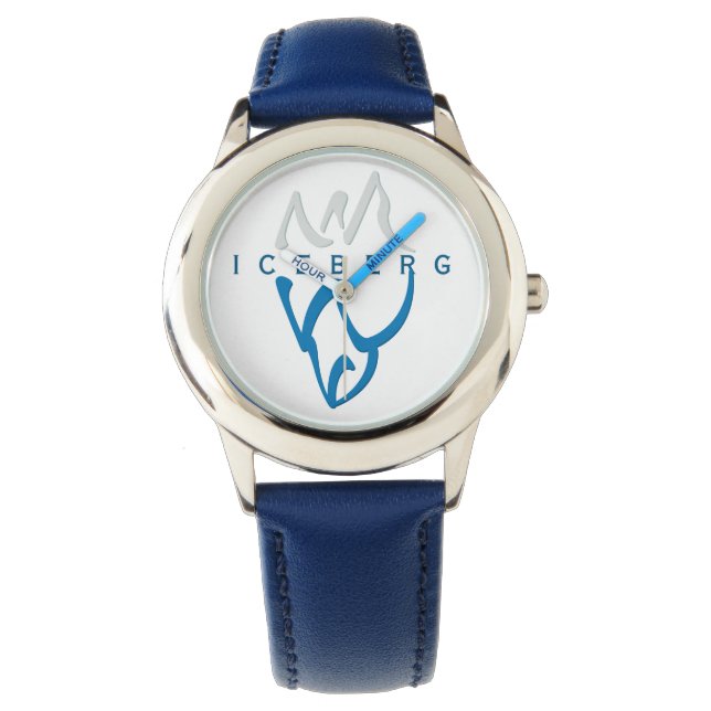 Personalisiert Blue Abstrakt Iceberg Inspiration Armbanduhr (Vorderseite)