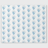 Personalisiert Blue Abstrakt Iceberg Inspiration Geschenkpapier (Flach)