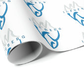 Personalisiert Blue Abstrakt Iceberg Inspiration Geschenkpapier (Rolleneckpunkt)