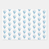 Personalisiert Blue Abstrakt Iceberg Motivierend Geschenkpapier Set (Vorderseite)