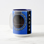 Personalisiert Blue Acoustic Guitar Tasse (Vorderseite Links)
