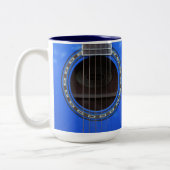 Personalisiert Blue Acoustic Guitar Tasse (Links)