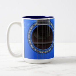 Personalisiert Blue Acoustic Guitar Tasse